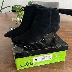 Sam Edelman Kinzey Black Suede Ankle Boots